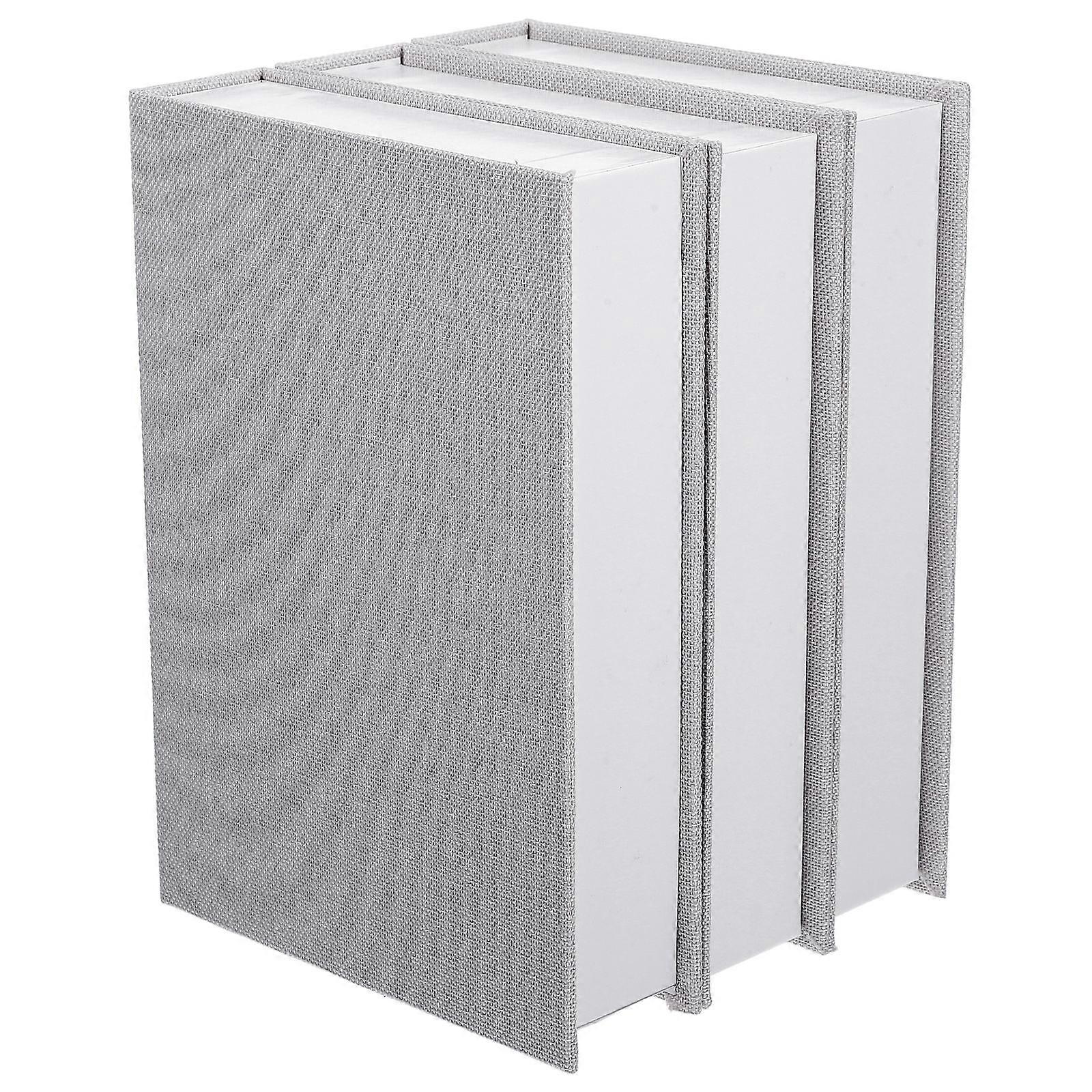 False Tabletop Linen Books Decoration Desk Use Simple Style Linen 8.7 6.1 1.8in 3Pcs