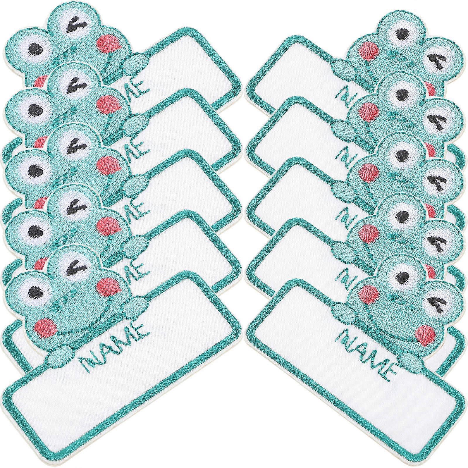 Washable Clothing Labels Diy Iron On Name Labels Cloth Rectangle Laundry Camping Activities 10Pcs