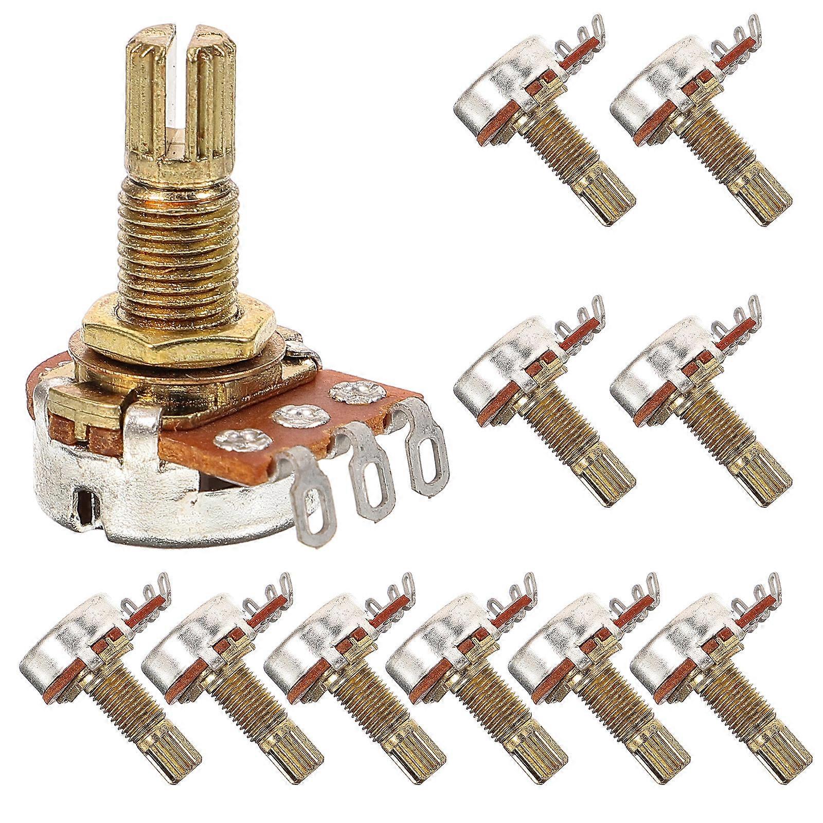 10pcs Audio Potentiometer Kit for Guitar Replacement – Durable, Precision Made Guitar Accessories for Repairing Faulty Pots