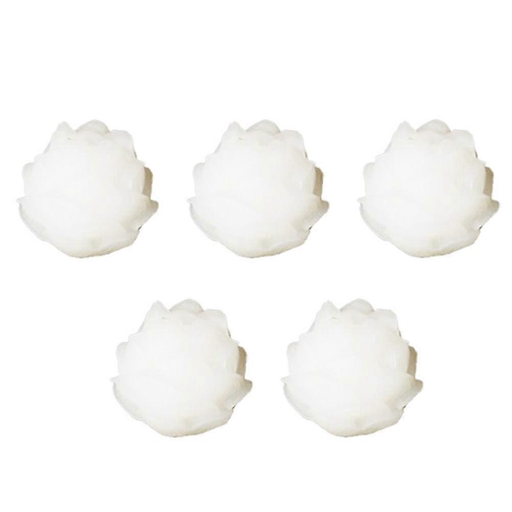 Lotus Flower Beads White Five-Layer Style Diy Enthusiasts 5Pcs