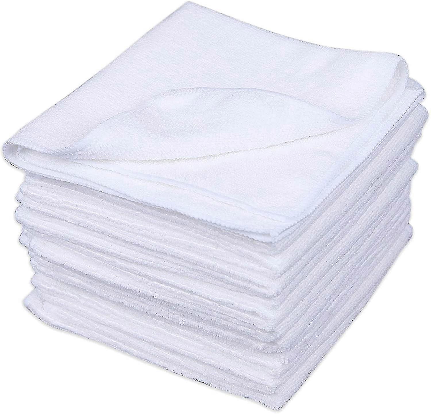 Microfiber Cleaning Cloth - White 14"x14" 30pk