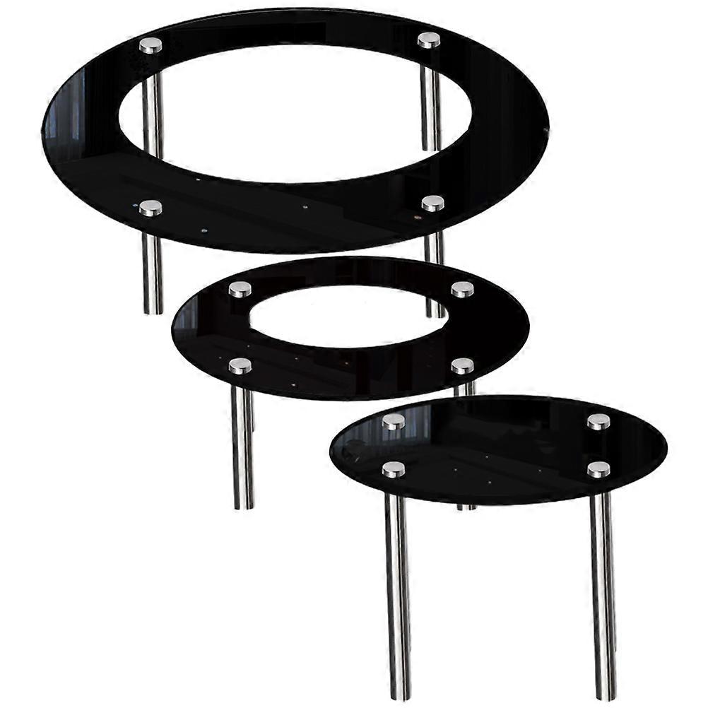 Display Cake Slices Acrylic Display Riser for Home Users 11.4x11.4x10cm 3Pcs
