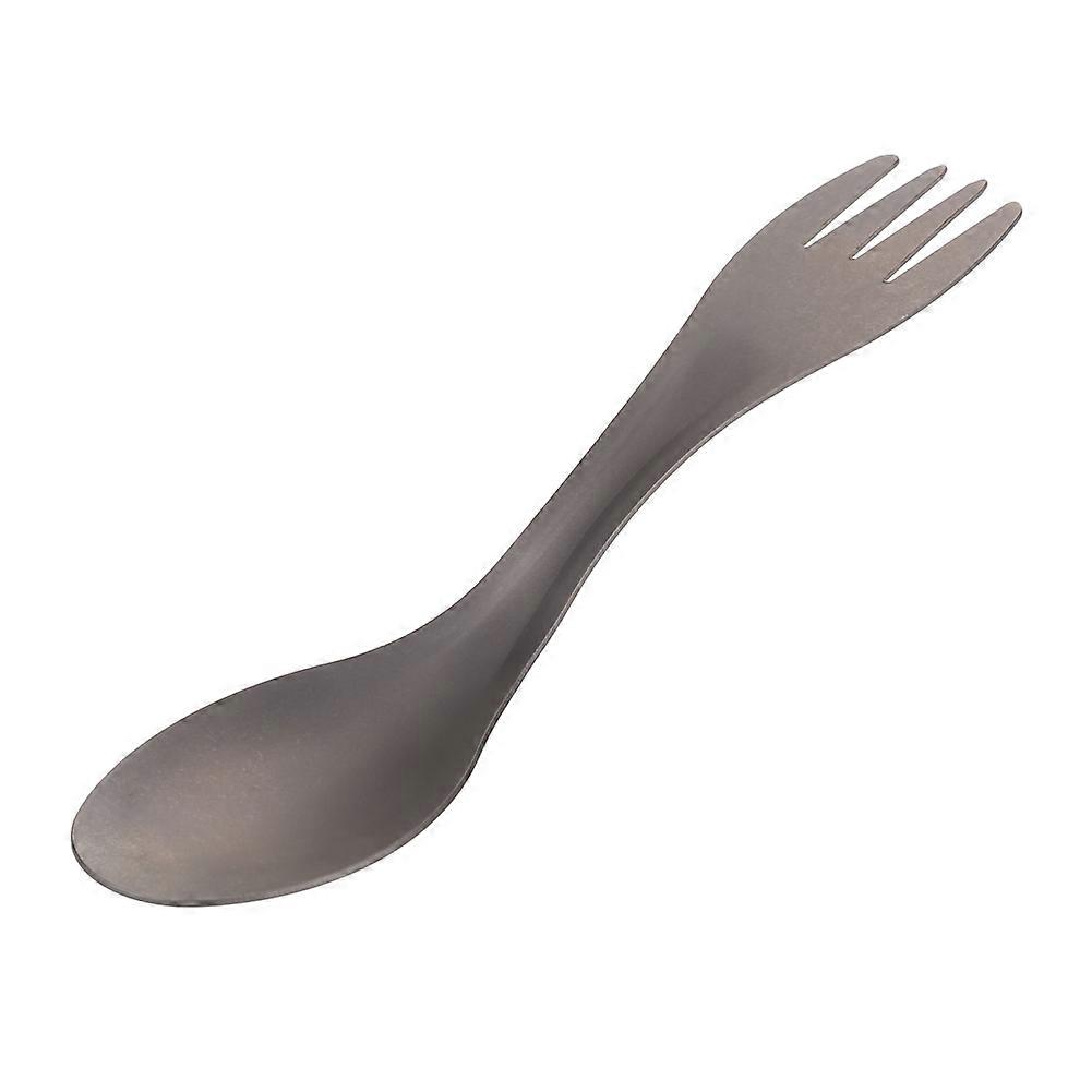 2 in 1 Portable Titanium Alloy Spoon and Fork Set for Outdoor Picnic Camping Travel