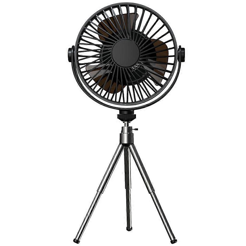 Pedestal fan with tripod - fan copper design - mobile fan - 3 speed levels (black, 13.3 cm)