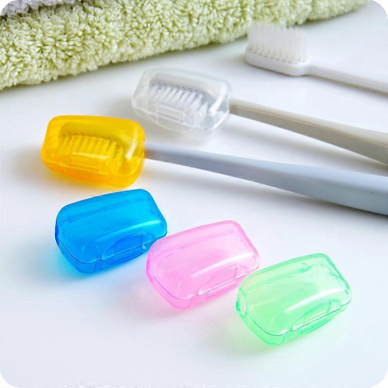 1set 5 Pack Travel Toothbrush Head Covers, Portable Toothbrush Pod Cap