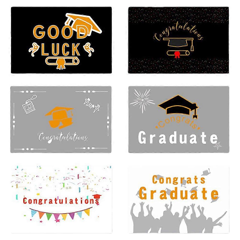 Graduation Cards Female Graduation Party Favors Assorted Color 20X15cm Message Cards 6 Sets