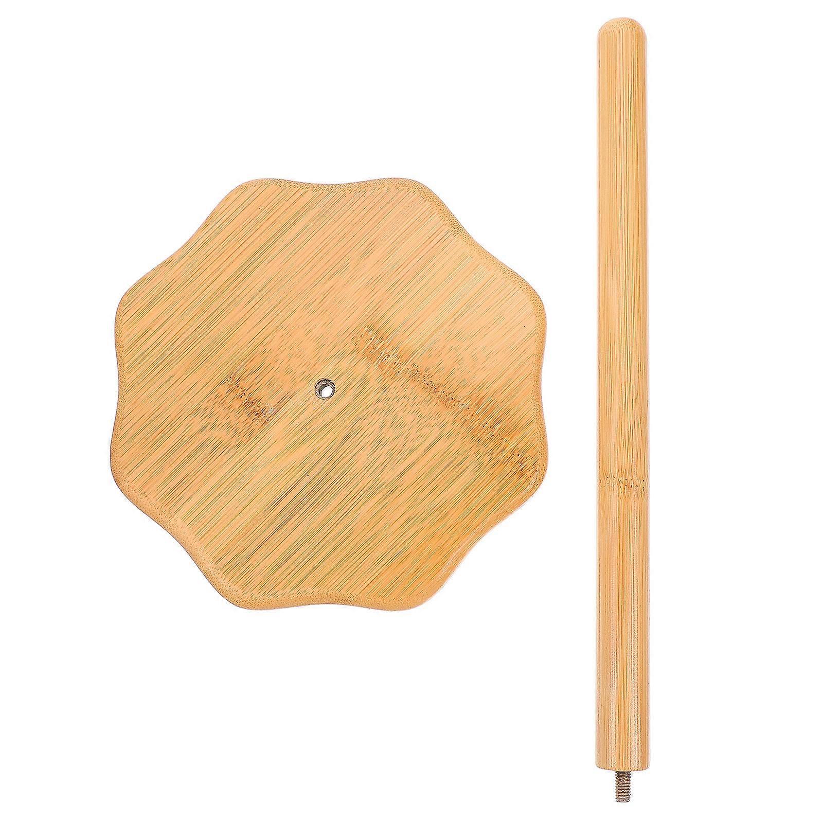 Practical Tissue Rack Octagonal Shape for Home Use Beige Color Bamboo Wood Space-saving 1Pcs