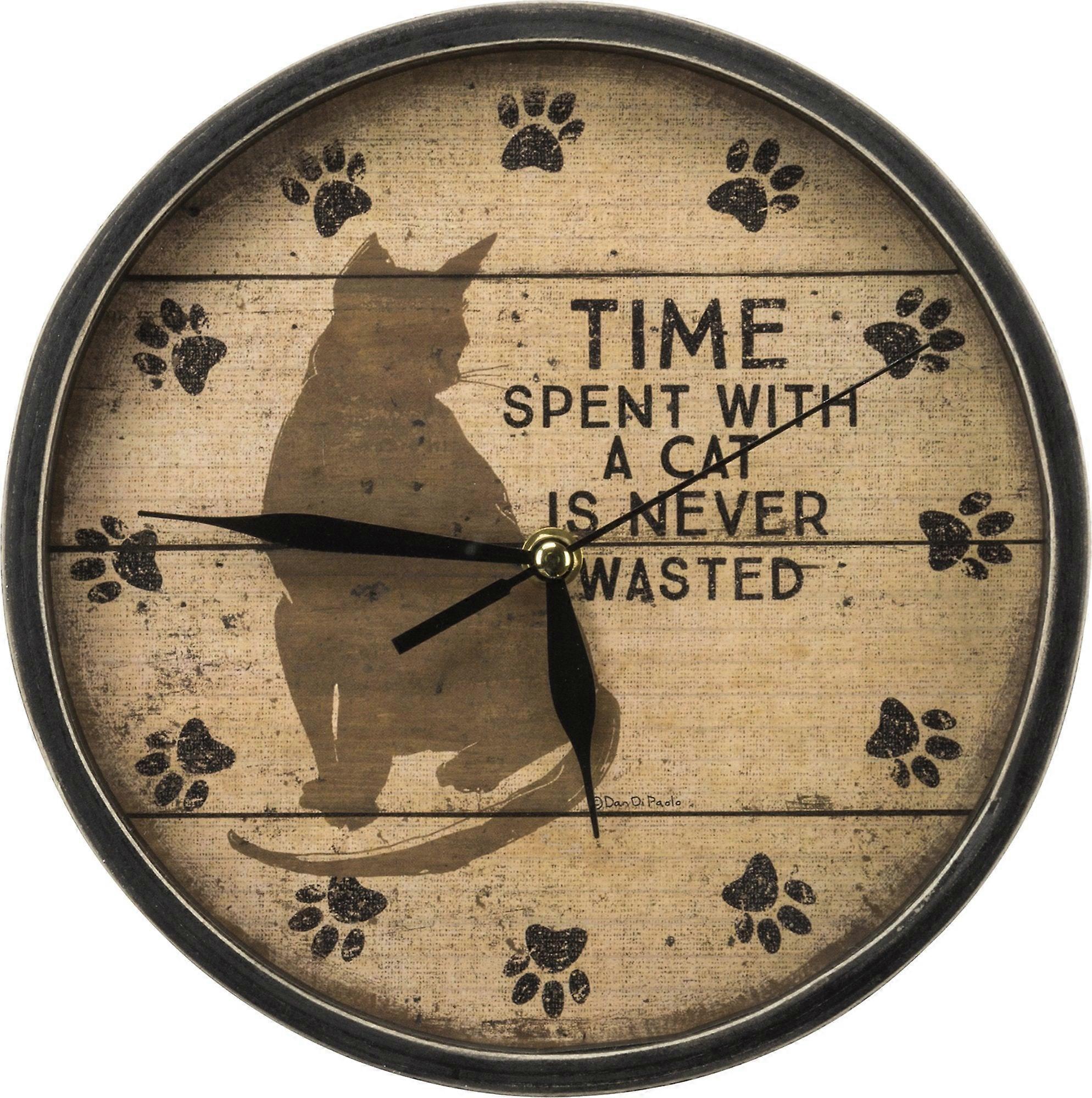 Primitives By Kathy Time With Cats Clock