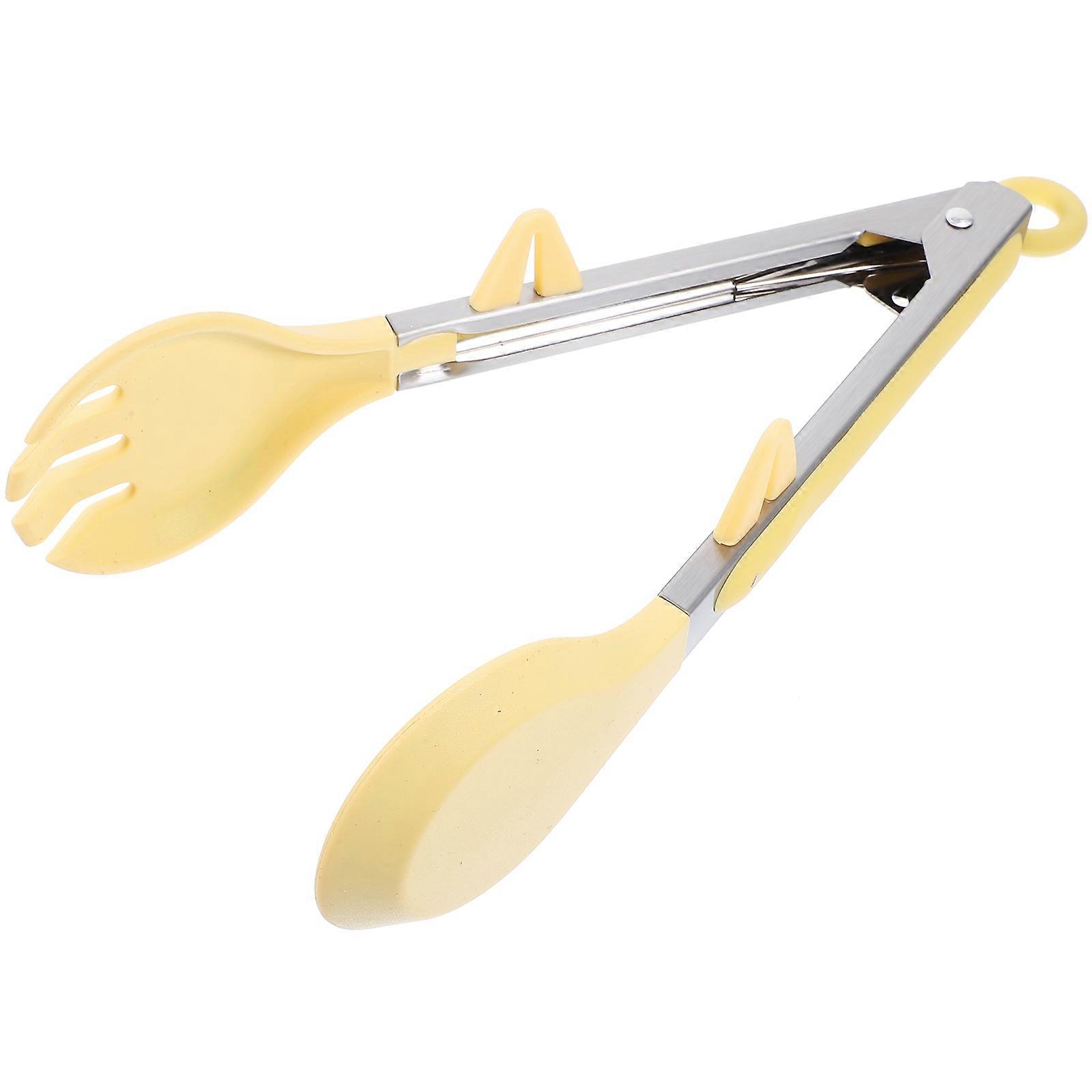 Salad Serving Tongs Round Shape for Grilling Frying Heat-Resistant 1Pack
