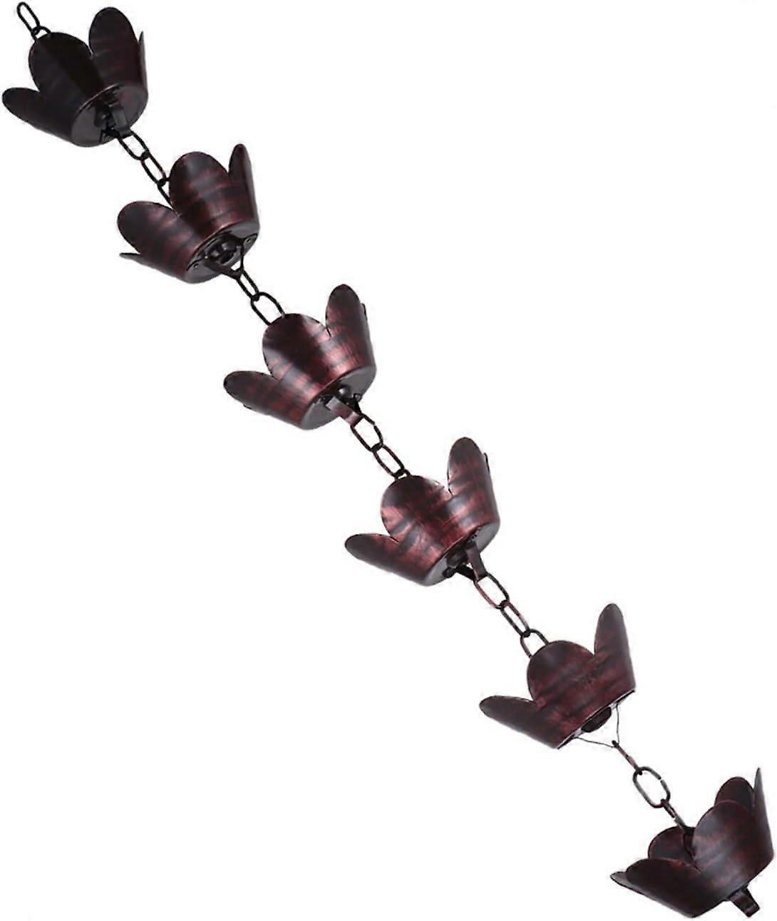 Rain chains, rain chain basins made of metal, rain chains for outdoors, decorative rain catcher in petal shape for downpipe, hanging rain gutter chain