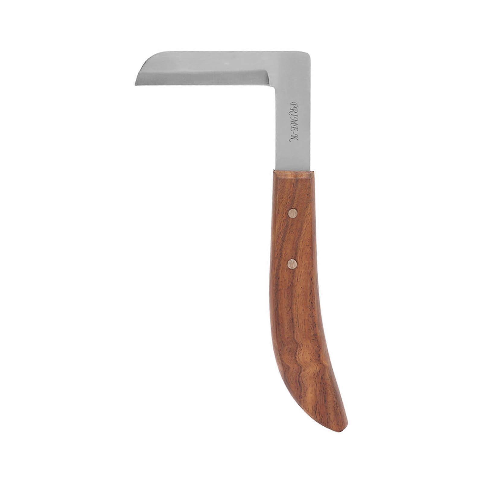 Steel Hoof Knife L Shaped Ergonomic Curved Handle Hoof Trimming Tool for Horses CattleRight