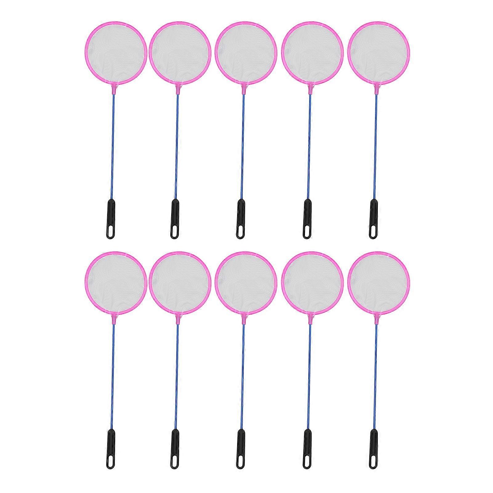 10pcs Small Fishing Net Plastic Round Coarse Hole Lightweight Net Bag for Aquarium Goldfish Shrimp
