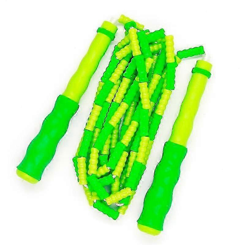 Jump Rope Soft Beaded Adjustable Tangle Free Segmented Fitness Skipping Rope Handle Wireless G