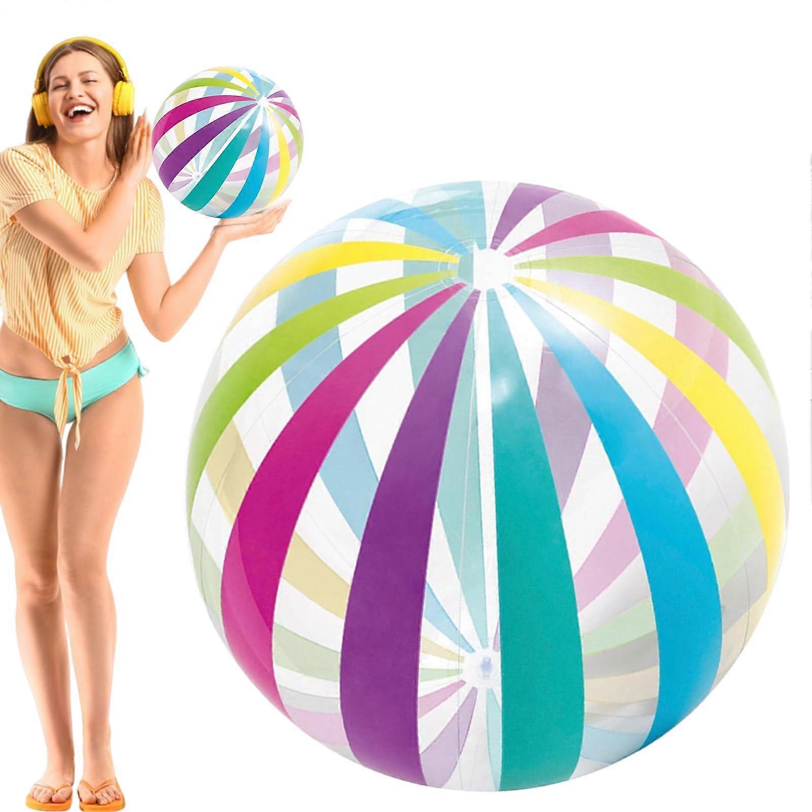 Beach Balls Interactive Small Beach Balls Durable Inflatable Rainbow Ball Summer Water Features