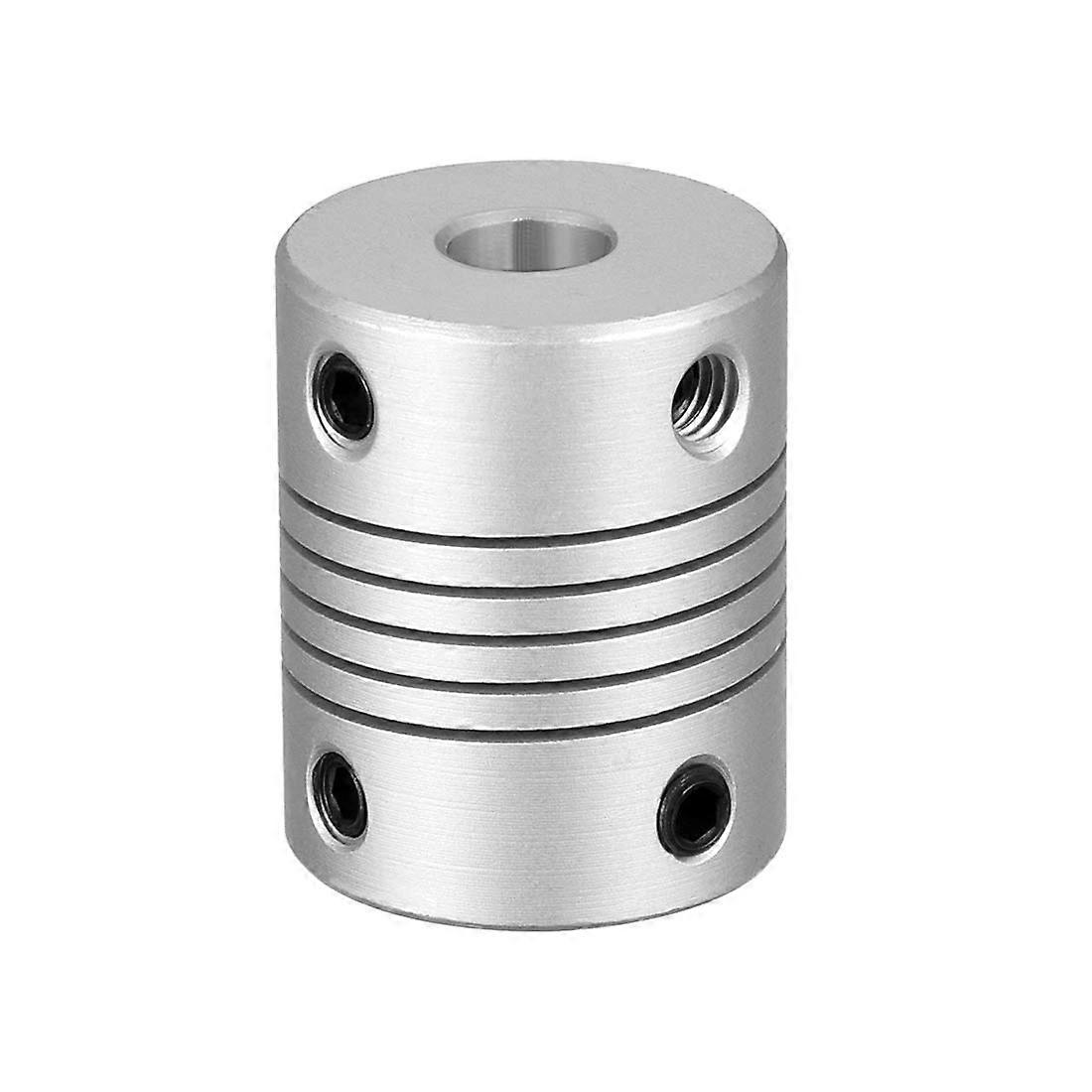 5mm to 6mm Aluminum Alloy Shaft Coupling Flexible Coupling Motor Connector L25xD19 Silver