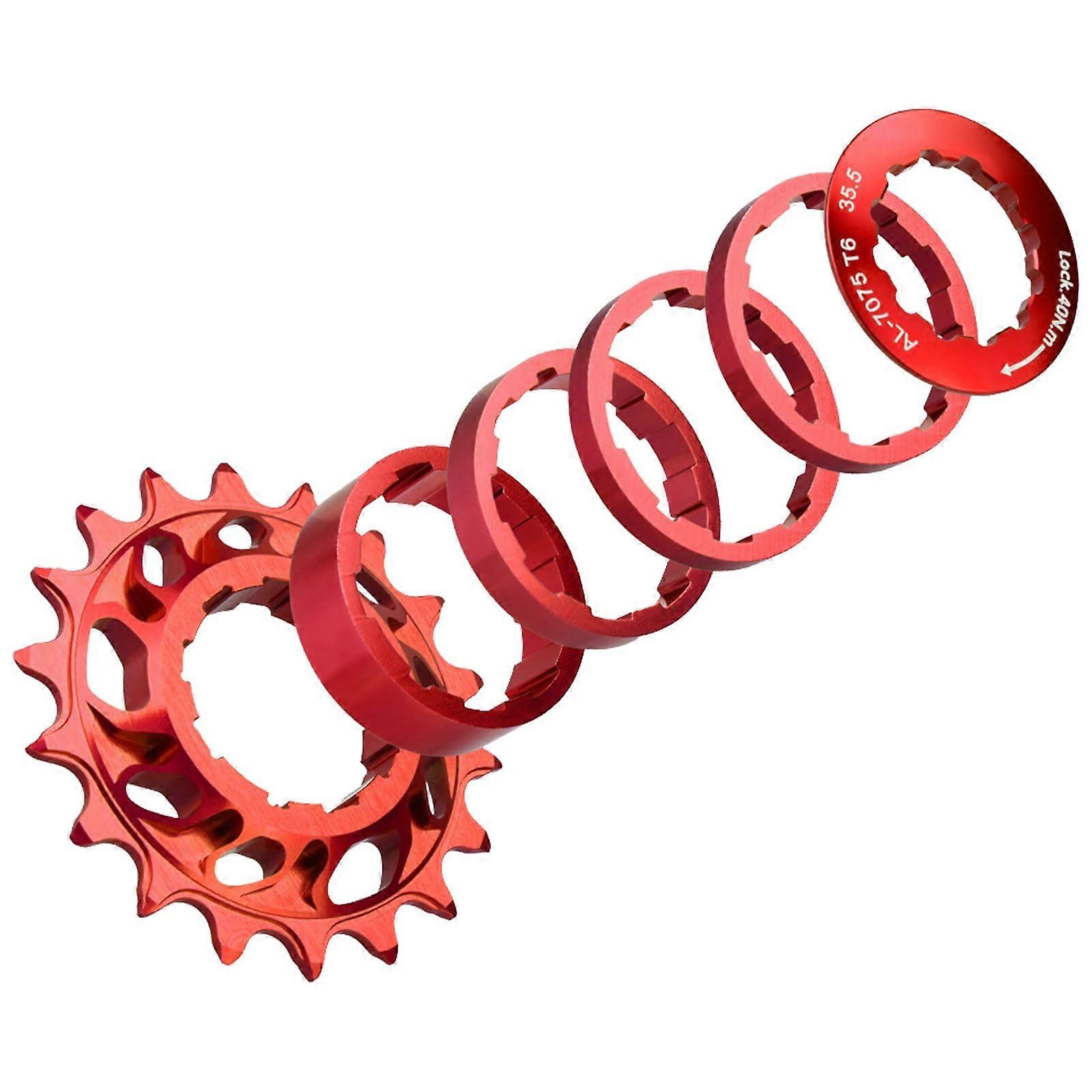 Freewheel Replacement Flywheel, 18T, Singlespeed,  Strength, Flywheel, Sprocket Part for Fixed Gear Bikes, Red