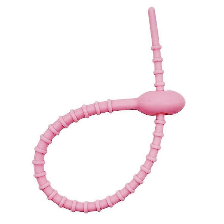 BP-6589W 21cm Silicone Cable Ties Self-Locking Tadpole Data Cable Organizer DIY Keychain Accessory