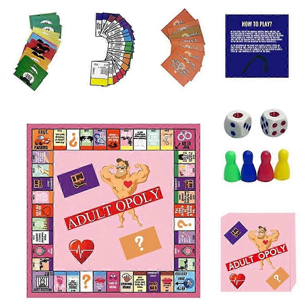 Pink Board Game Couples Game Couples Cardboard Game Props to Enhance the Relationship Card Game