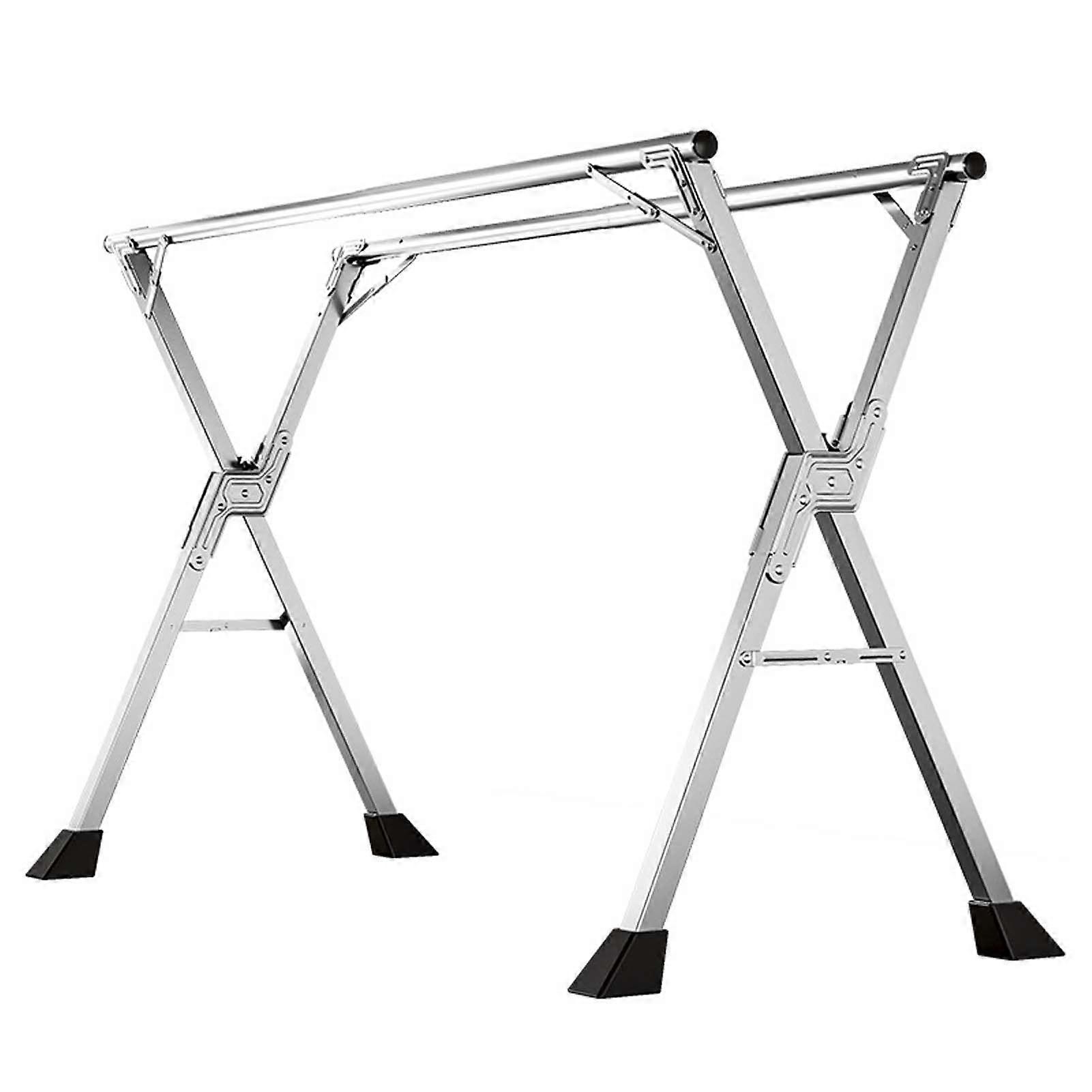 Foldable stainless steel drying rack, adjustable length, spacesaving, indoor/outdoor 120cm/47in