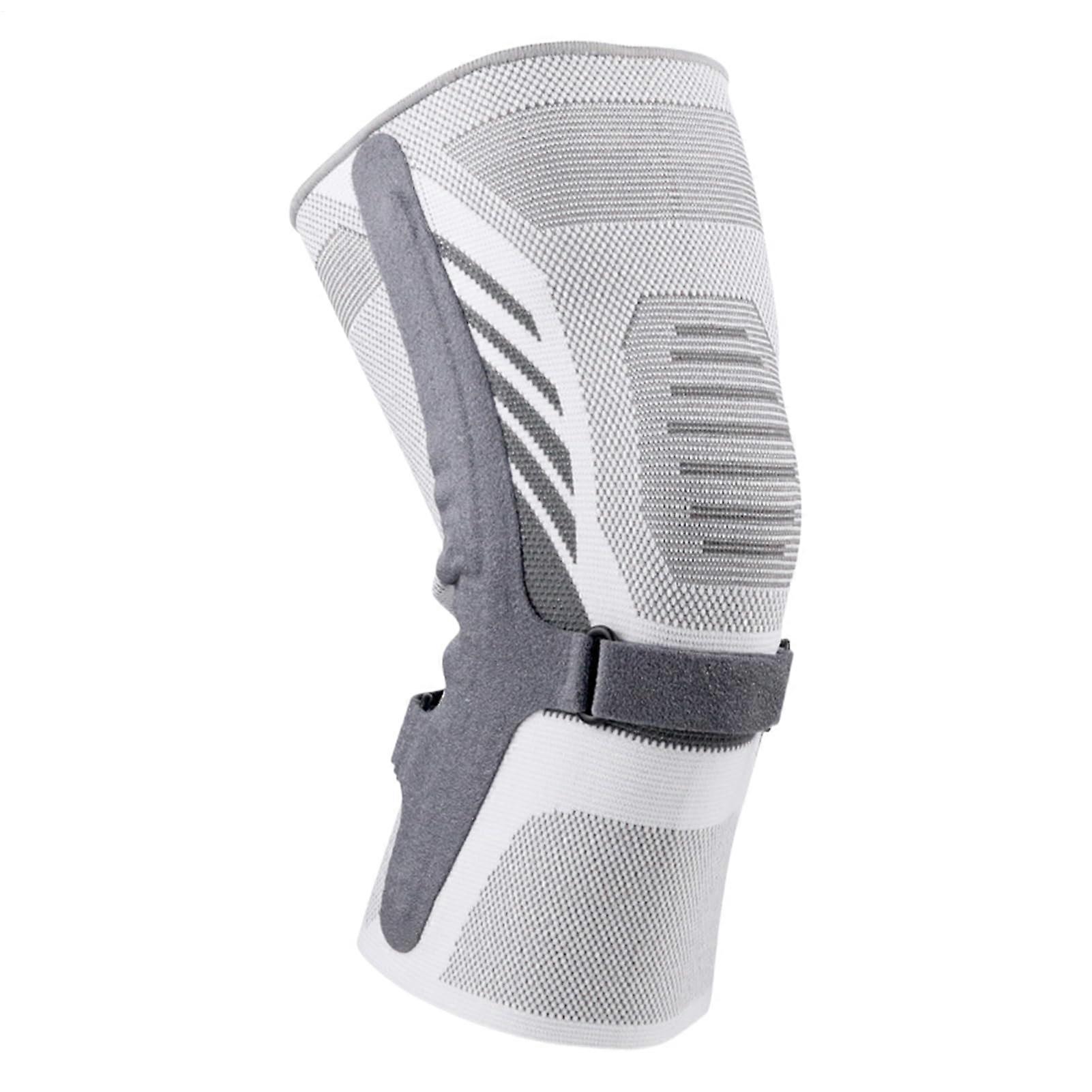 Compression knee sleeves, running knee brace Breathable kneecap sleeve guard, antislip support for hiking, volleyball, basketball, light gray M