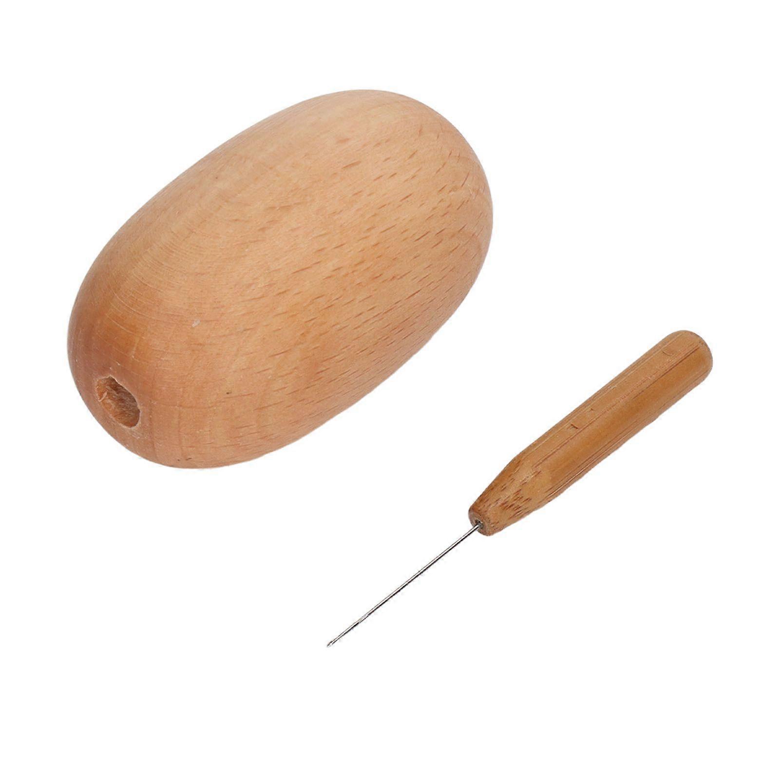 2025 Siste modell Stopping Egg Trykkavlastning Solid Tre Blank Easy Grip