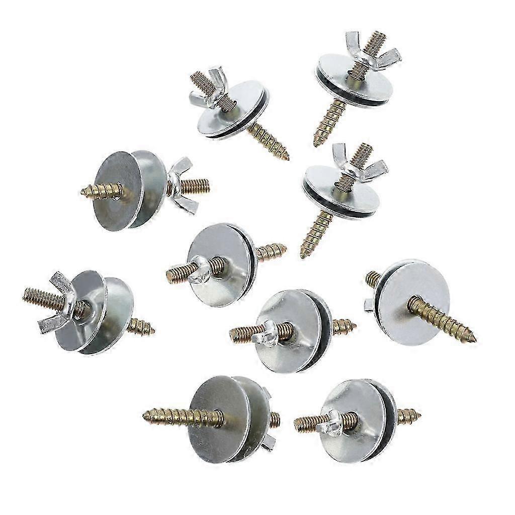 10 Pieces Fixing Screw Kits with Nuts and Screws for Creating Bird Perches in Bird Cages, Metal Nut and Screw Mount Kits Suitable for Parrot