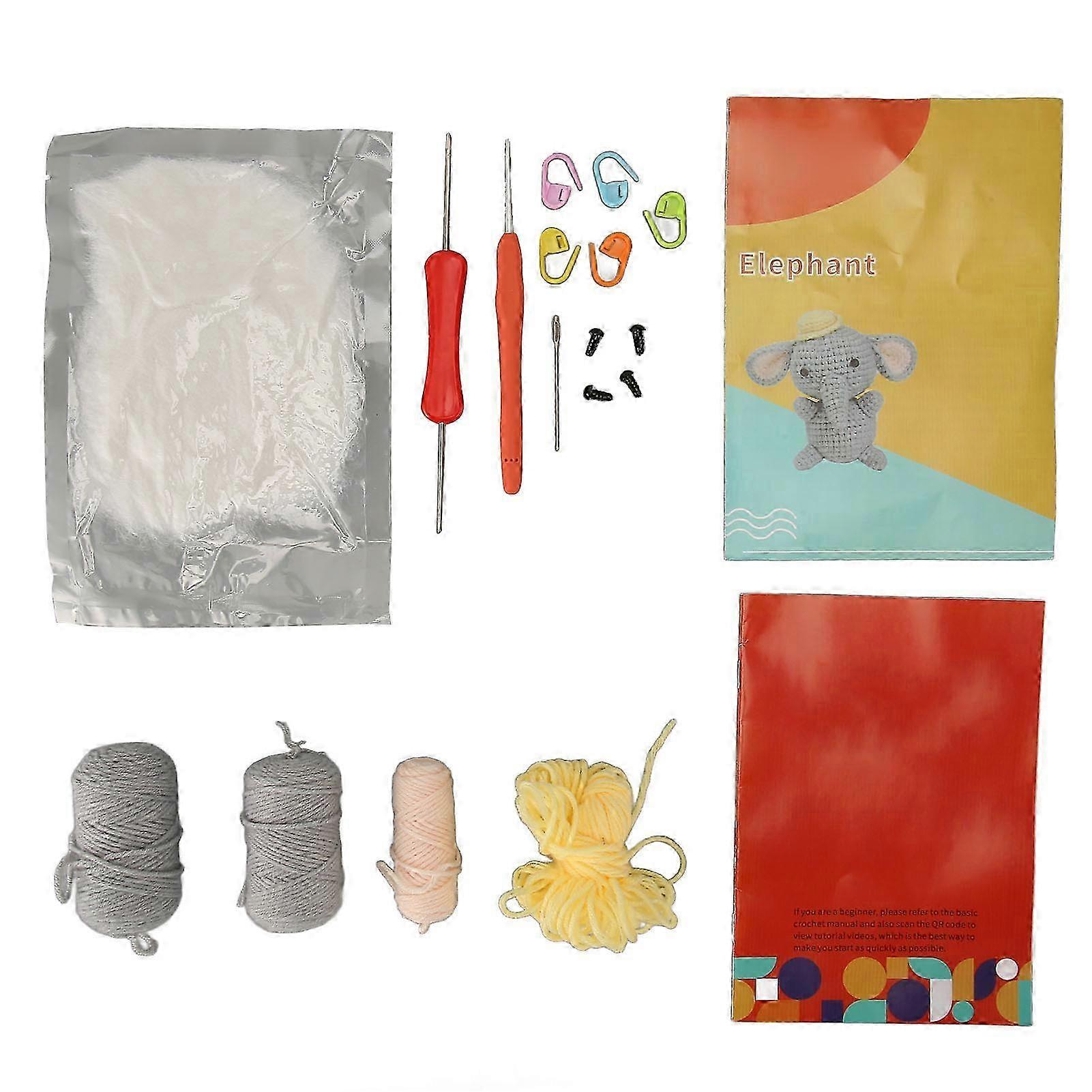 Beginner Crochet Kit DIY Fun Educational Crochet Animal Kit with Video Tutorials for All Ages