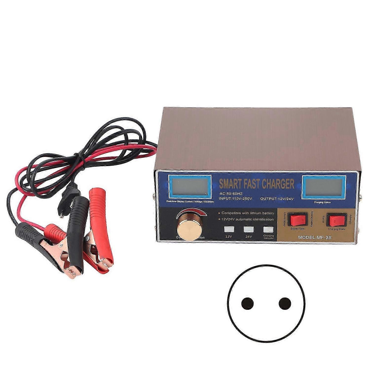 Lithium Battery Charger 400W Car 12V 24V Smart Pulse Repair Type Power Supply MF3S AC250VEU Plug