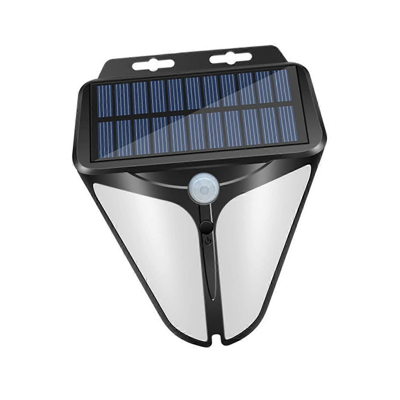Warning Light Rechargeable Waterproof Gazebo Solar Powered Motion Sensor Alarm Light Black Energy-Saving PIR Light