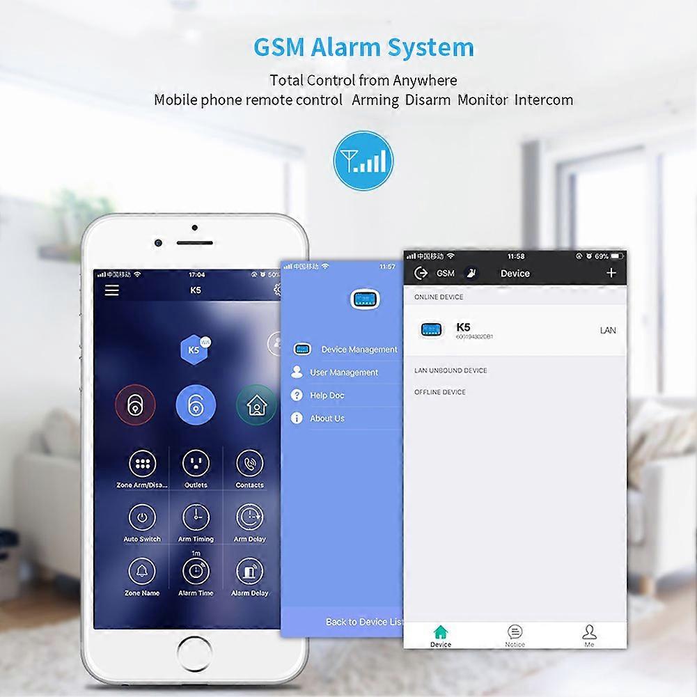GSM Wireless Home Security Smart Security Alarm System SOS Burglar Fire and Gas Alarm Sensor
