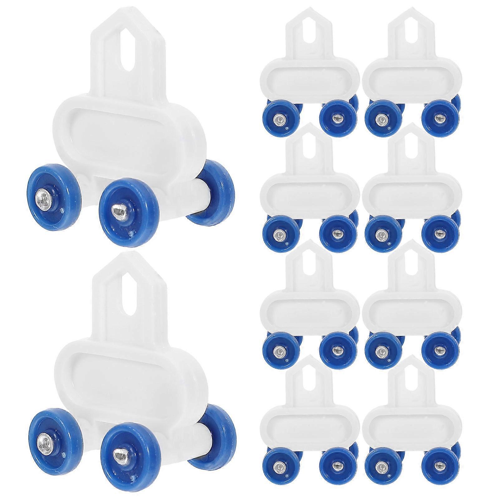 Drapery Rollers Curtain Track Gliders Flexible Movement Silent Operation For Closets Offices 20Pcs