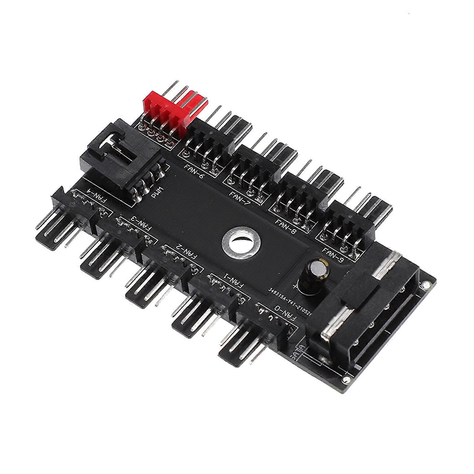 1pc Cooling Fan Hub Desktop Computer Case Fan Hub Office Computer Supply