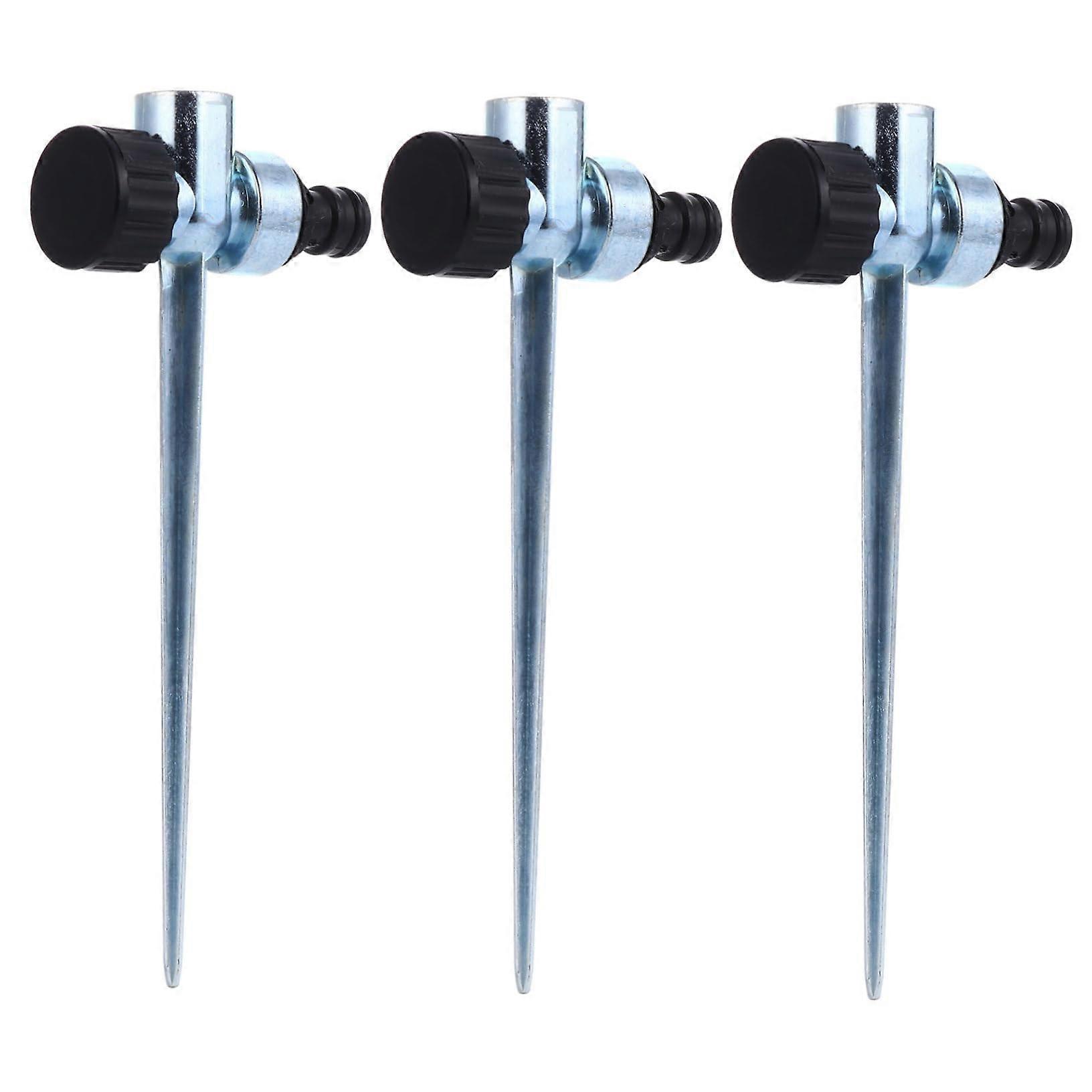 Lawn Sprinkler Spike Base Pack of 3, Durable Garden Watering Accessories for Yards, Compatible with Standard Hoses
