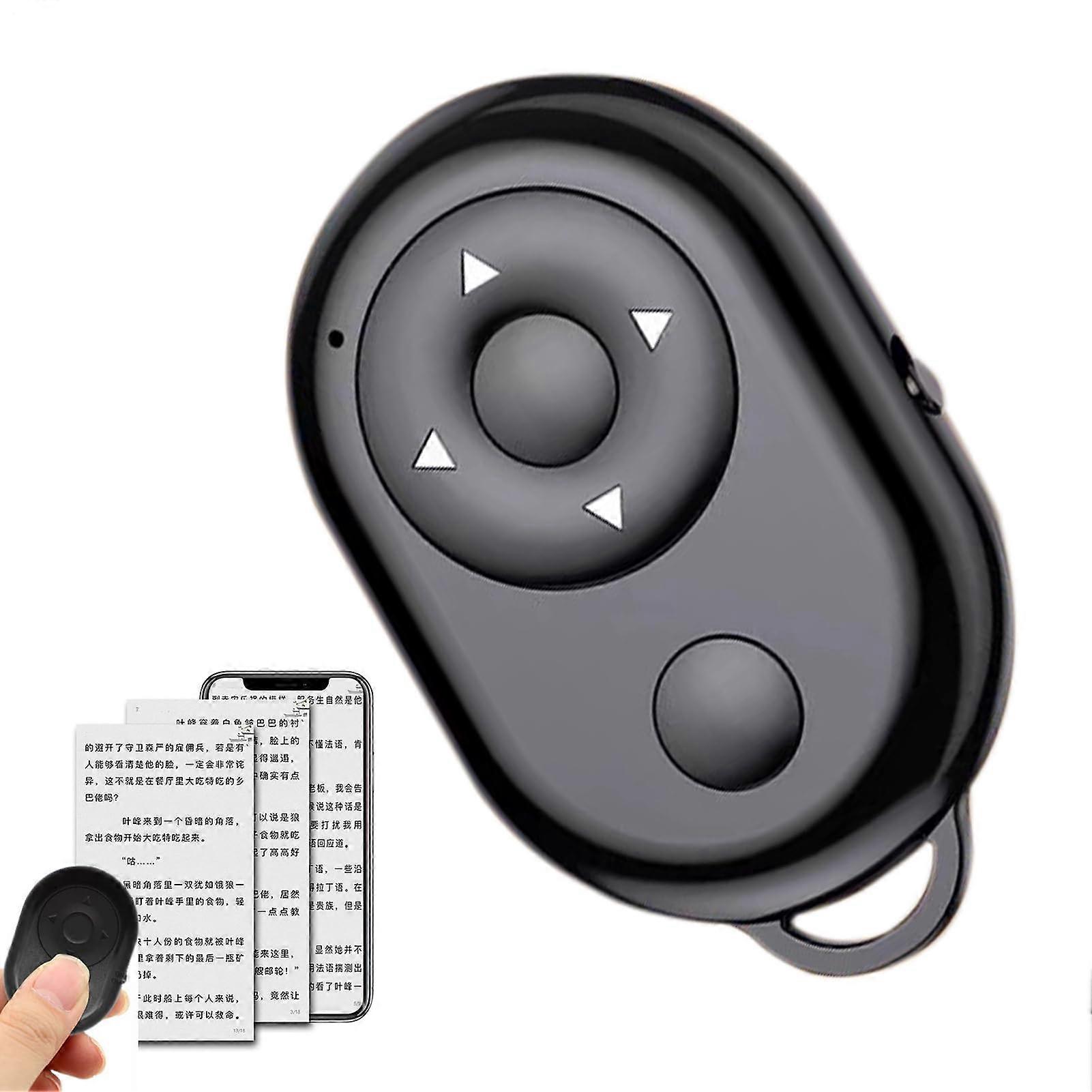 Sixbutton ebook vibrato page turn remote, wireless video scrolling, camcorder button controller, 5/3/1 cm, Black.