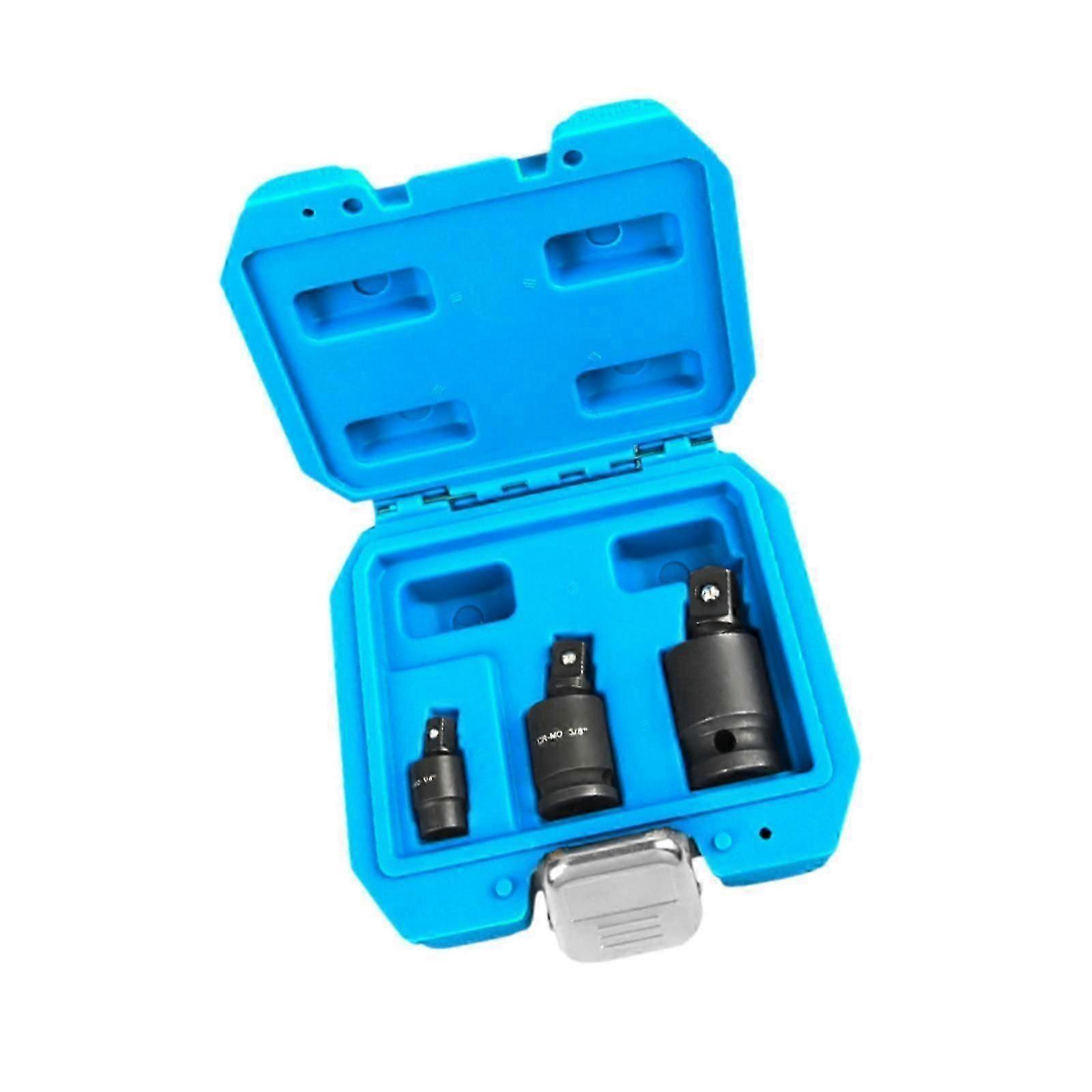 3Pcs Impact Universal Joint Socket Set 1/2 3/8 1/4 inch Drive Socket Adapter