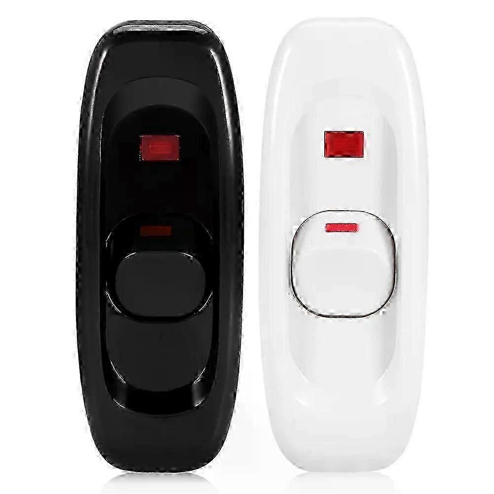 Compact AC 20V 10A Inline Switch with LED Indicator for Table Lamps - UK Standard