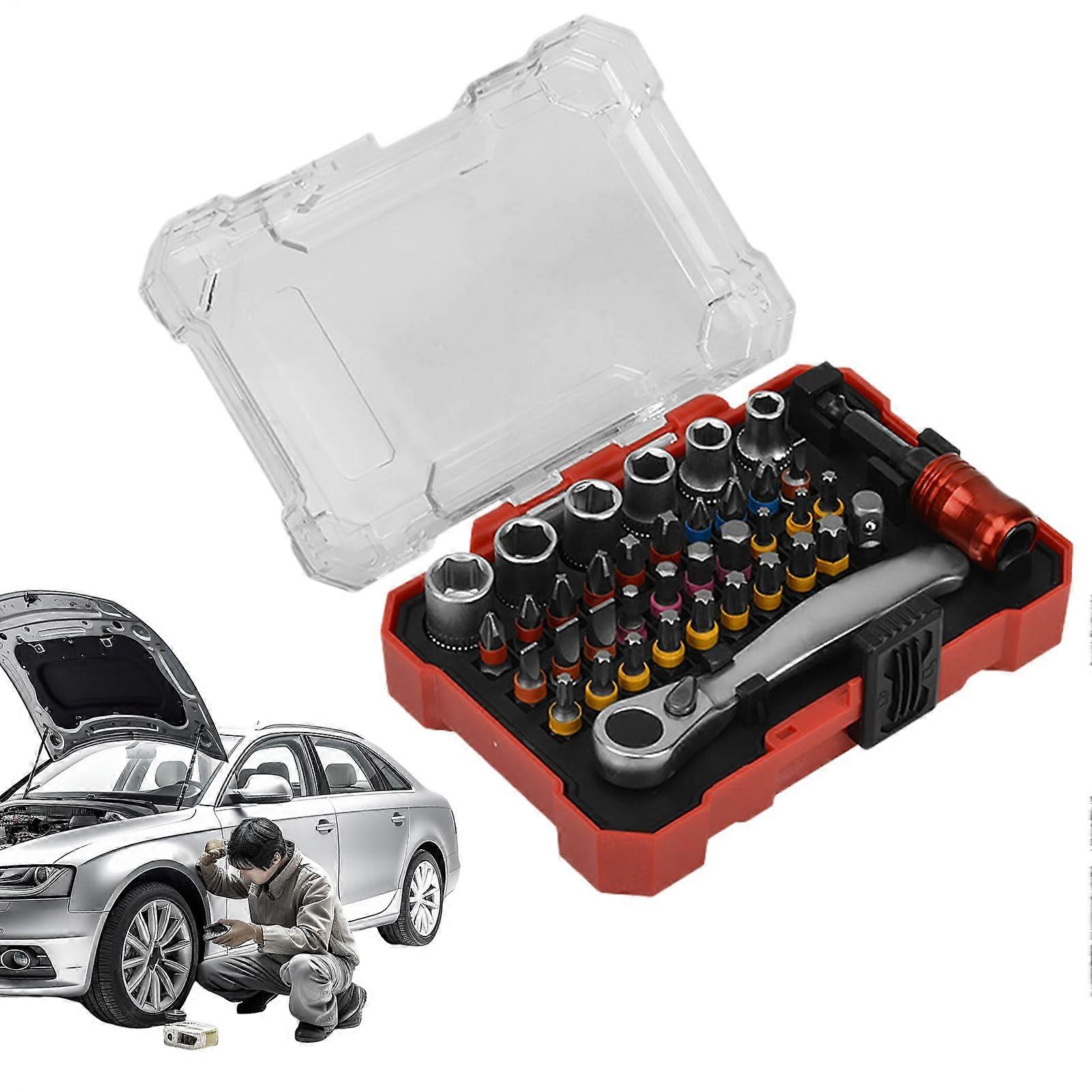 Ratcheting Screwdriver Set Precision Ratchet Screwdrivers Compact Hand Tool For Home Auto And Motorcycle Repairs