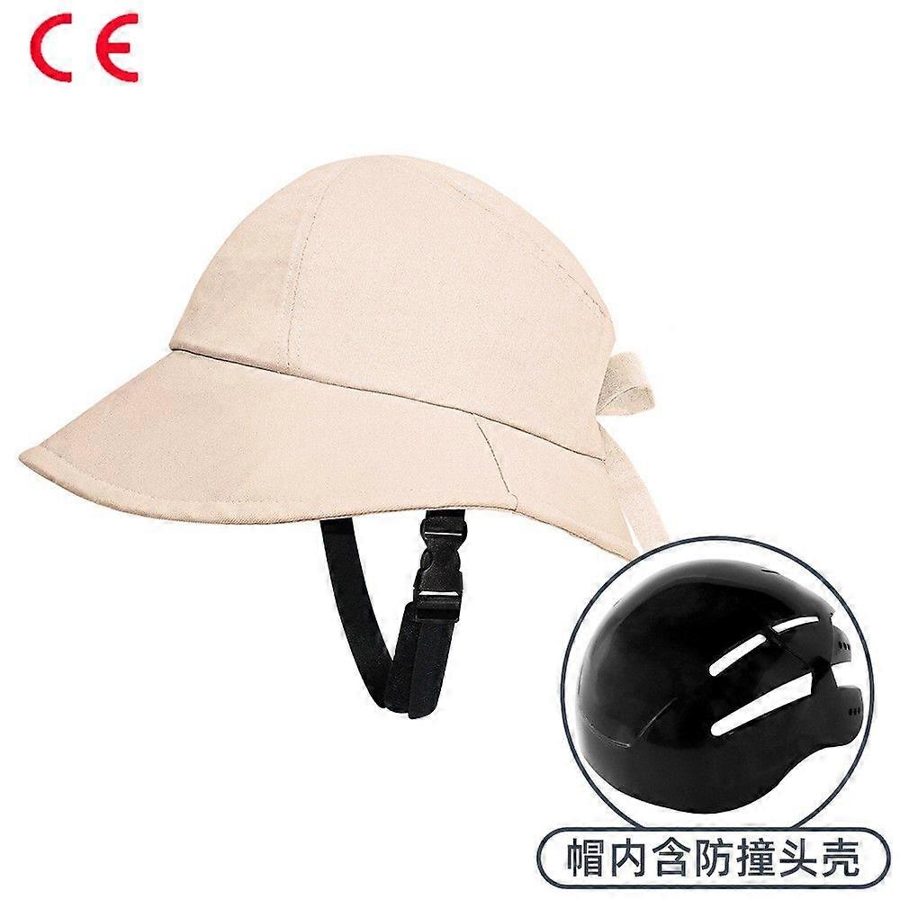 Women Cycling Helmet for Sun Hat with Bike Helmet Fashion Breathable Sunscreen Head Protection Bicycle Helmet Hats