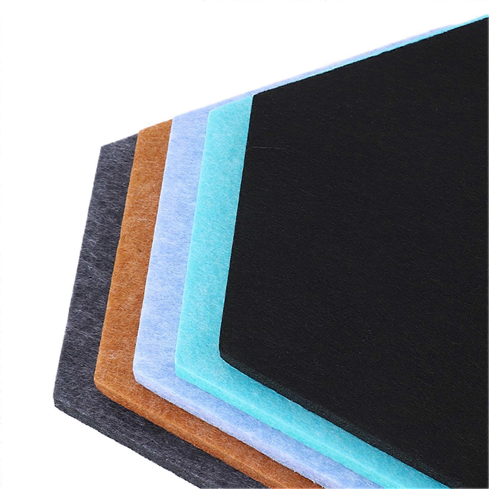 5Pcs Hexagonal Felt Board Assorted Colors Polyester Fiber Self Adhesive Hexagonal Bulletin Board for Home School Office
