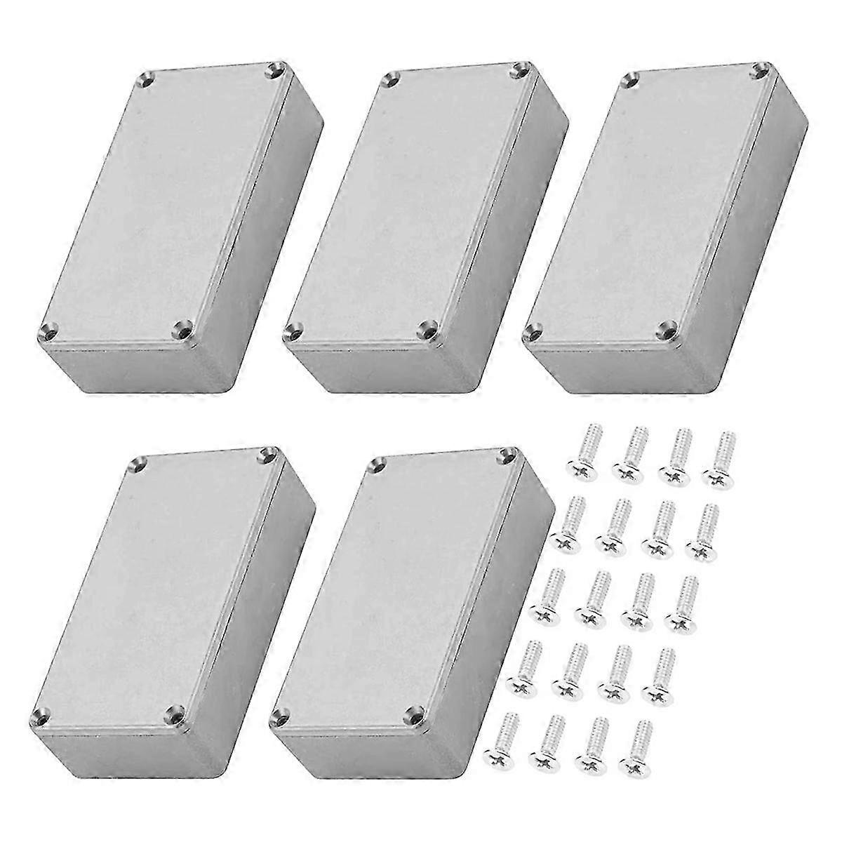 5PCS Guitar Effect Pedal Enclosure 1590B Aluminum Diecast Stomp Box Toggle Switch Box Case Edition 0718