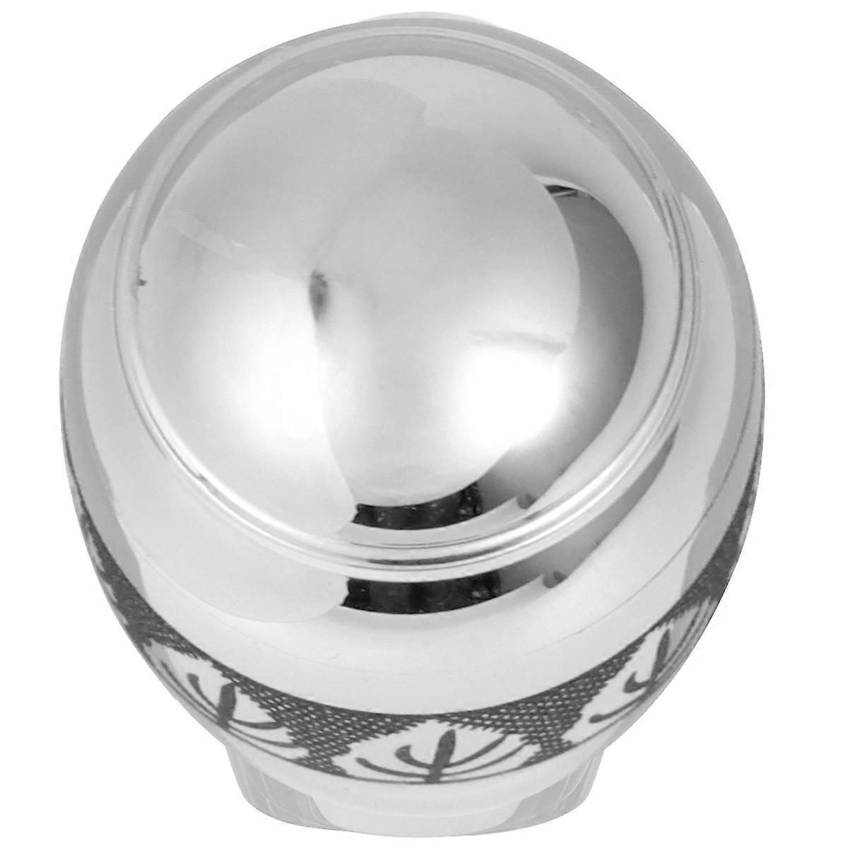 Premium Design Pet Cremation Box Metal Urn Ash Holding Container with Screw Lid Silver Small Size 1Pack