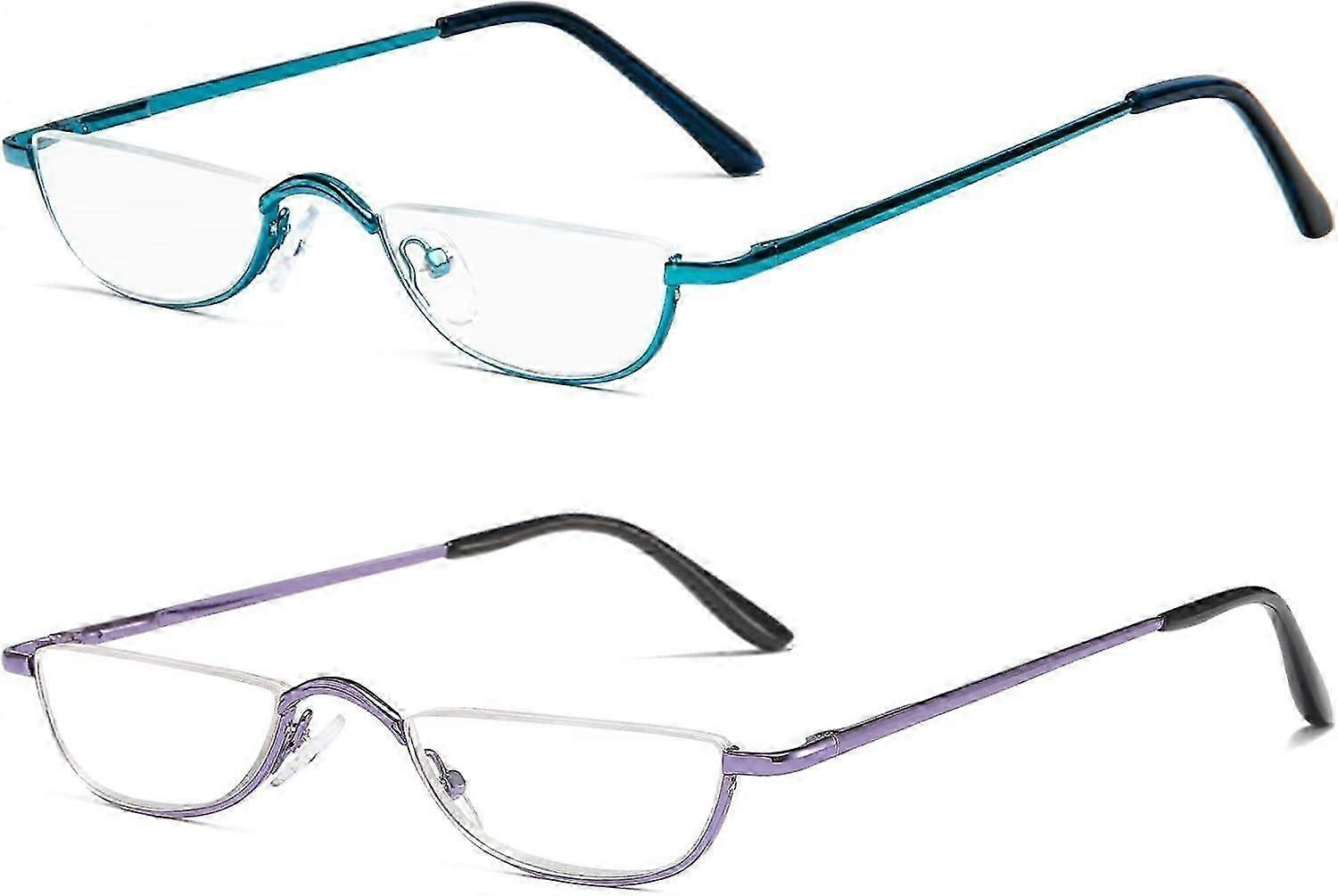 high quality Half Frame Reading Glasses Spring Hinges for Men Women Slim Half