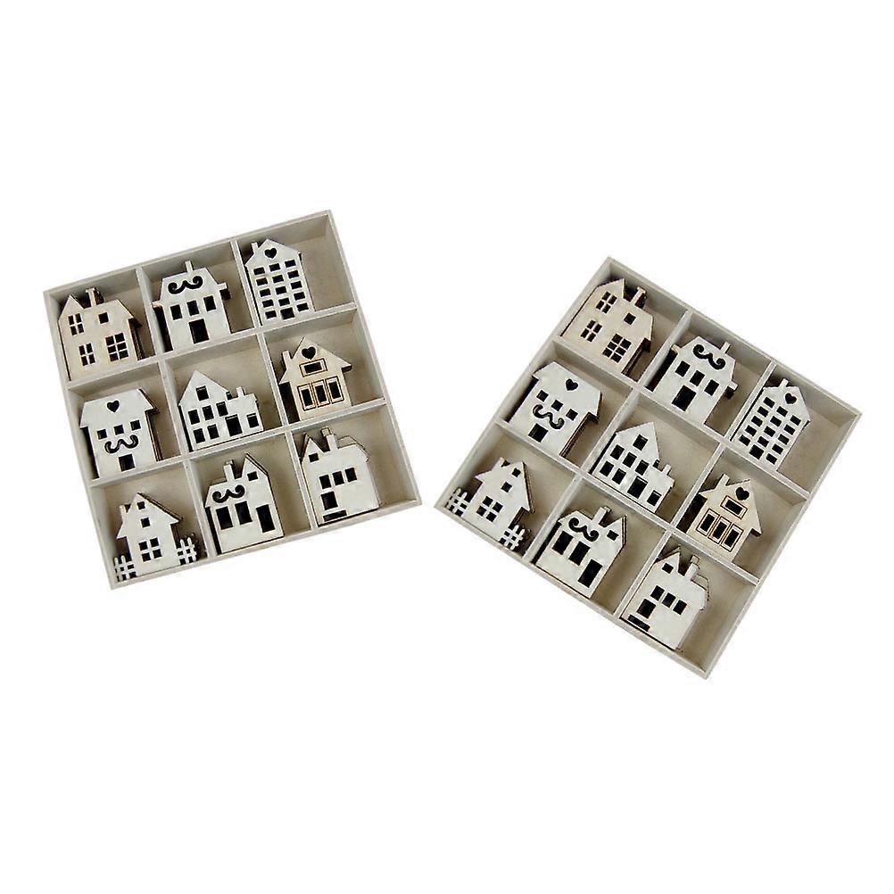 Unfinished Wood Log Slices Diy Wood Ornament For Kids Home Decoration 2 Sets