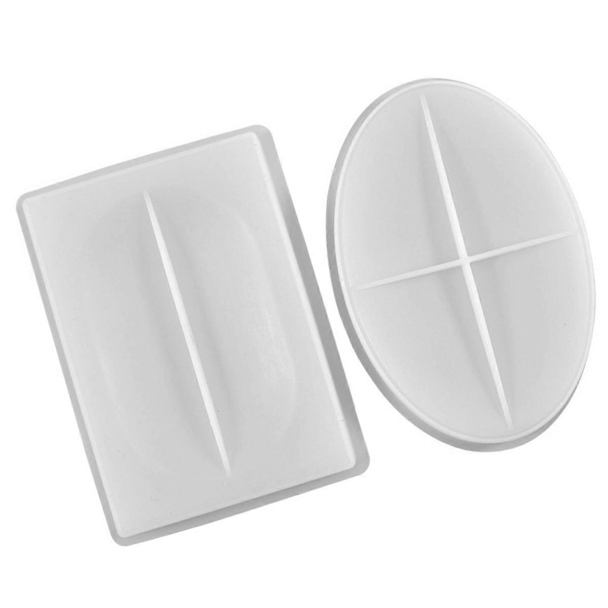 White Silicone Soap Holder Mold for DIY Crafts Making Easy to Use and Clean 2pcs