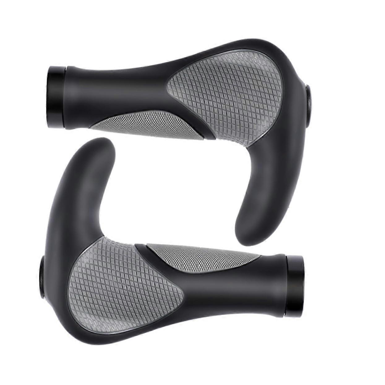 Mountainbike Grips 1 Pair Non-Slip Handlebar Covers Ergonomic Design for Safe Riding in Rain Compatible with Various Bikes