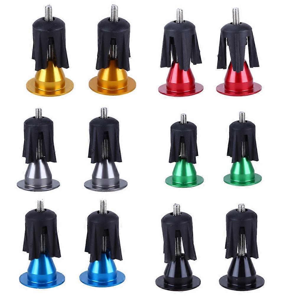 Golden Aluminum Alloy Bar End Plugs for Bike Handlebars with 2 5cm Outer Diameter Suitable for Most Bikes
