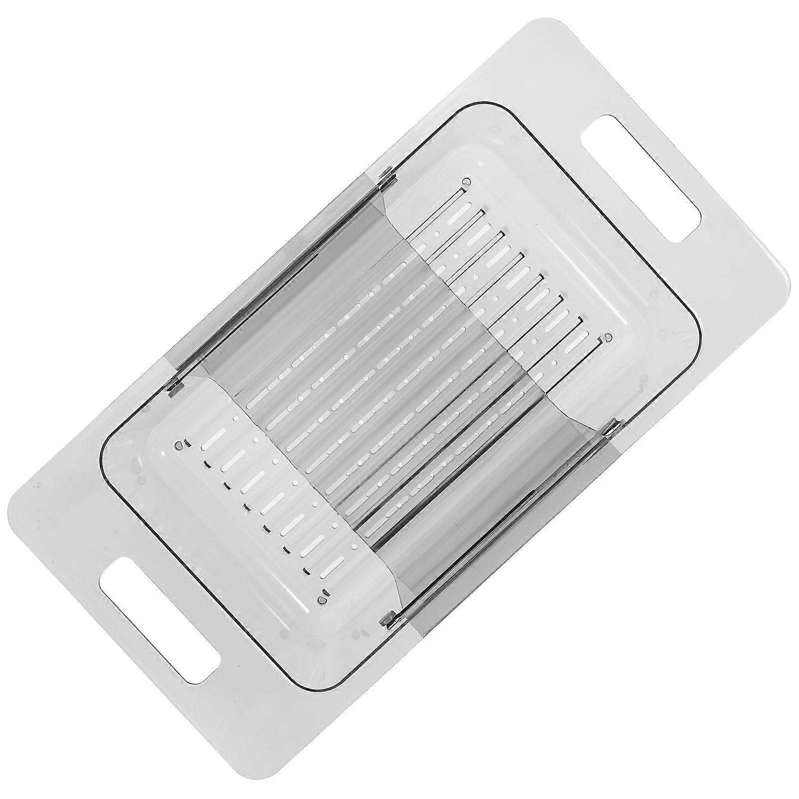Collapsible Sink Basket for Kitchen with Smooth Edges Transparent Plastic Easy to Clean and Drain Quickly