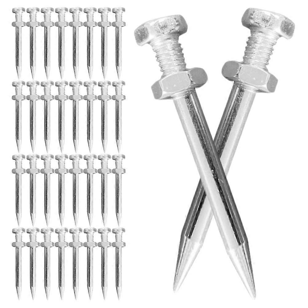 Aerator Peg Lawn Aerator Nails For Outdoor Use Silver 5.80X0.80X0.80CM Garden Dredging 40Pcs