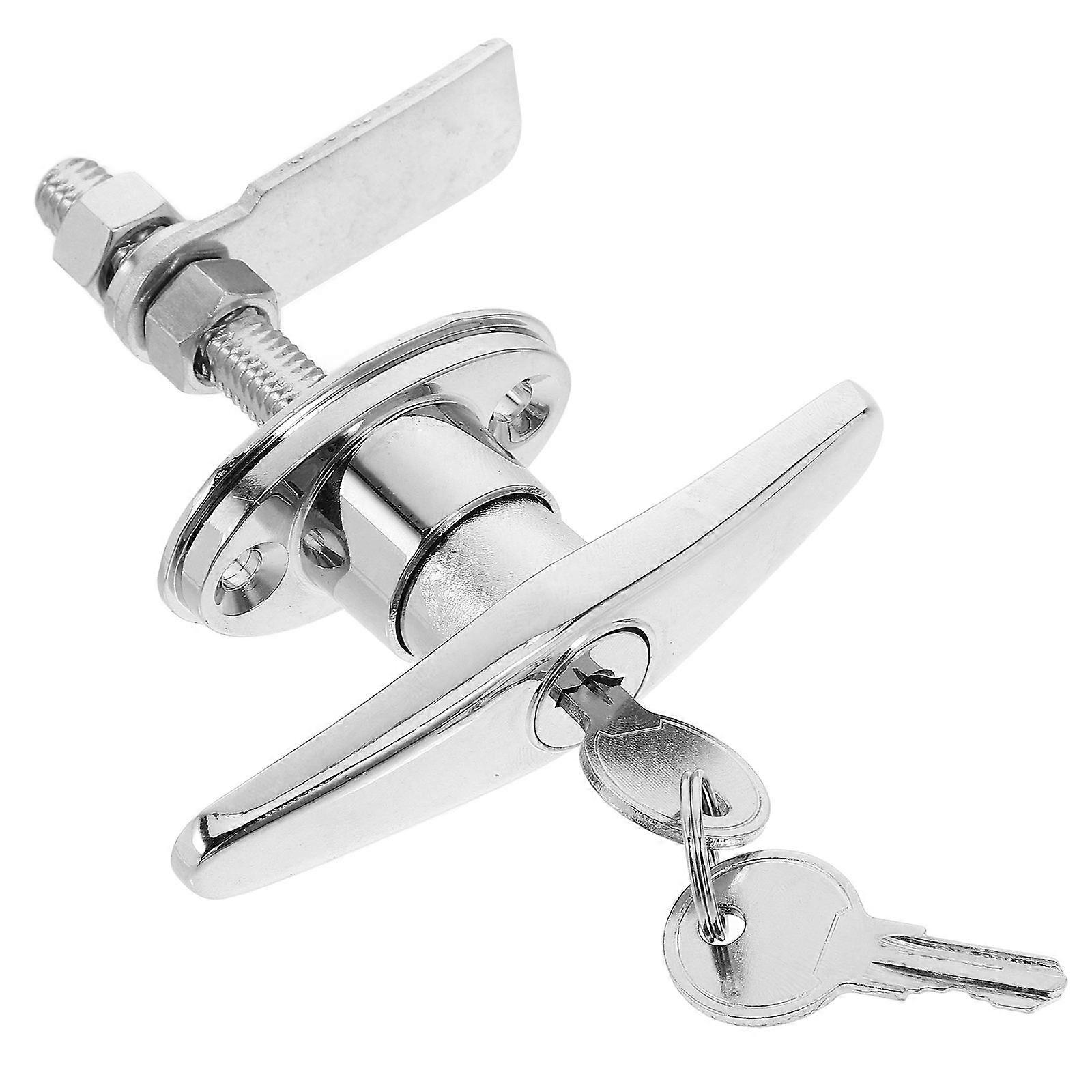 Shaped Handle Lock Set with Key   High Security for Barn, Garage & Sliding Doors   Ergonomic Grip & Durable Mechanism for Home and Office Use