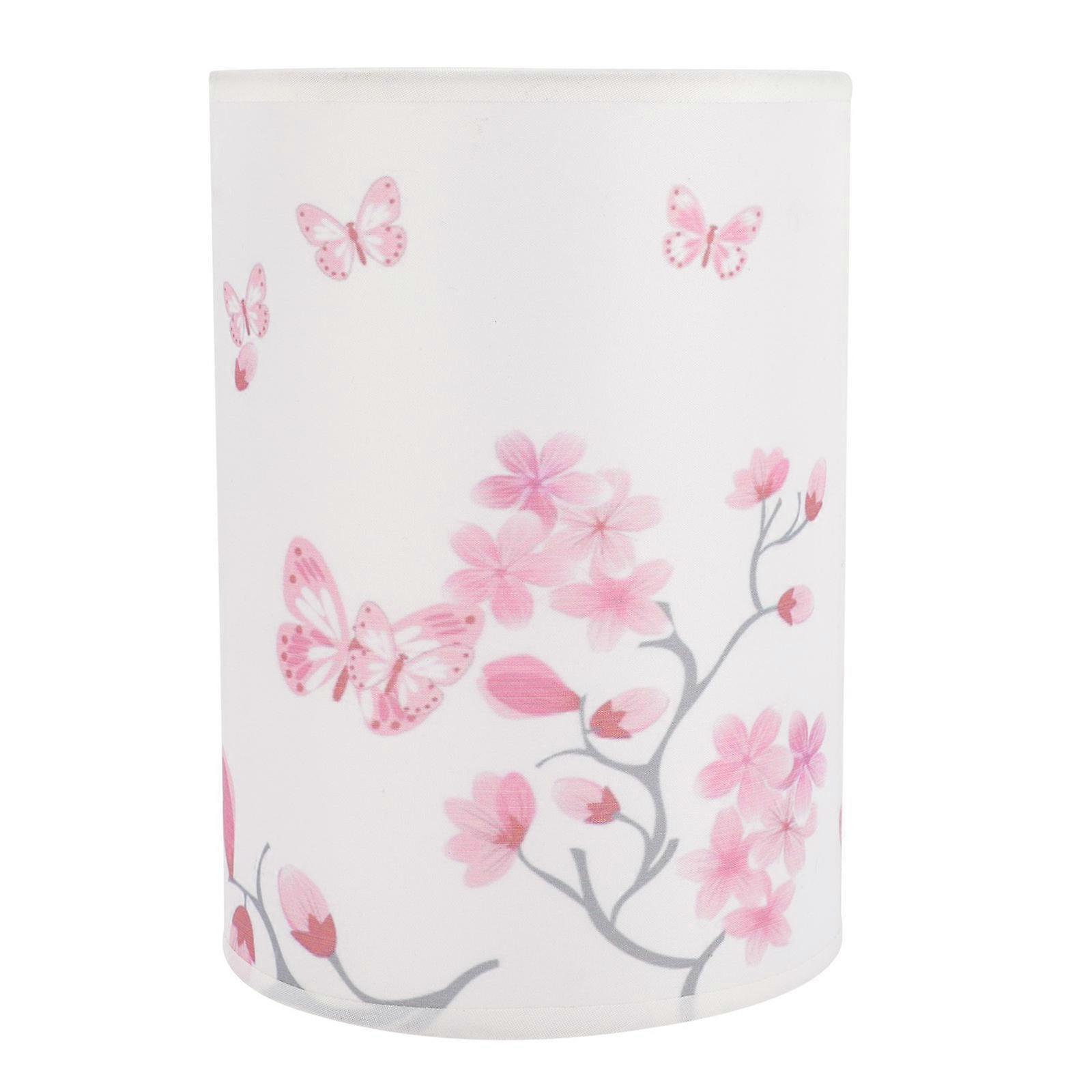 Fabric Lampshade Pink Iron Round Modern Delicate 20x14cm 1Set